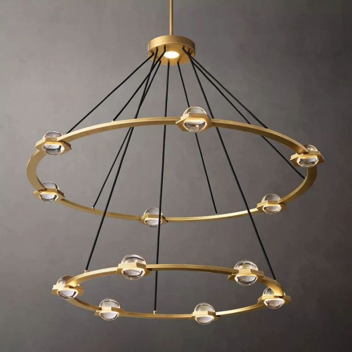 Eclatant Two-Tier Round Chandelier 48"