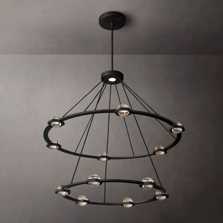 Eclatant Two-Tier Round Chandelier 48"