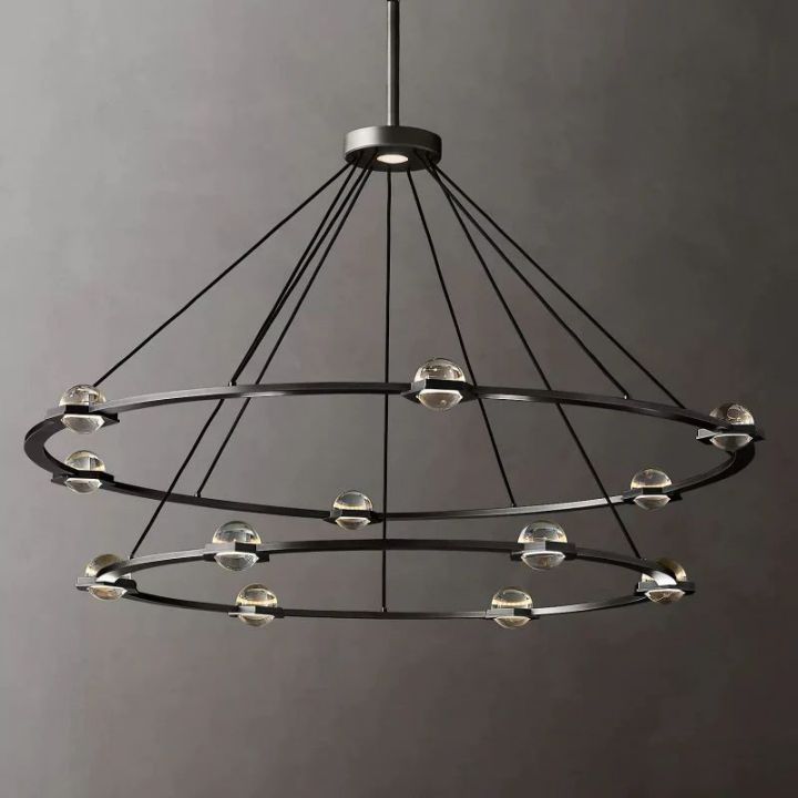 Eclatant Two-Tier Round Chandelier 60"