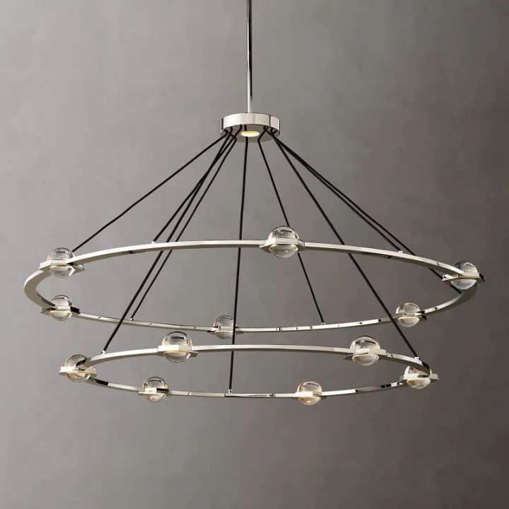 Eclatant Two-Tier Round Chandelier 60"