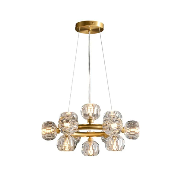 Boule Clear Crystal Round Chandelier Cord-MEET LIGHTING