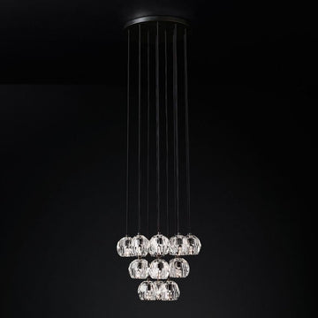 Bille De Crystal Ball Cluster Chandelier 19"-Meet Lighting