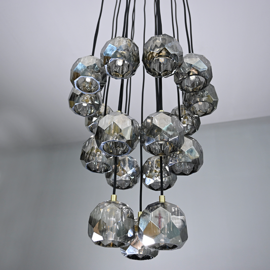 Bille De Crystal Ball Cluster Chandelier 19"-Meet Lighting