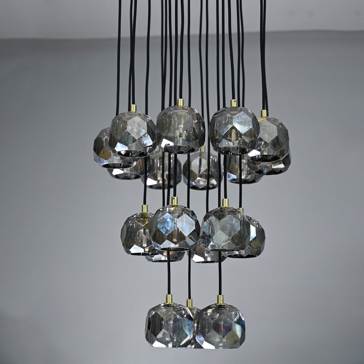 Bille De Crystal Ball Cluster Chandelier 19"-Meet Lighting