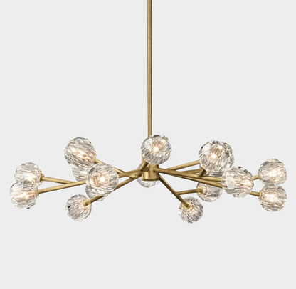 Bille De Crystal Ball Round Chandelier 48"-Meet Lighting