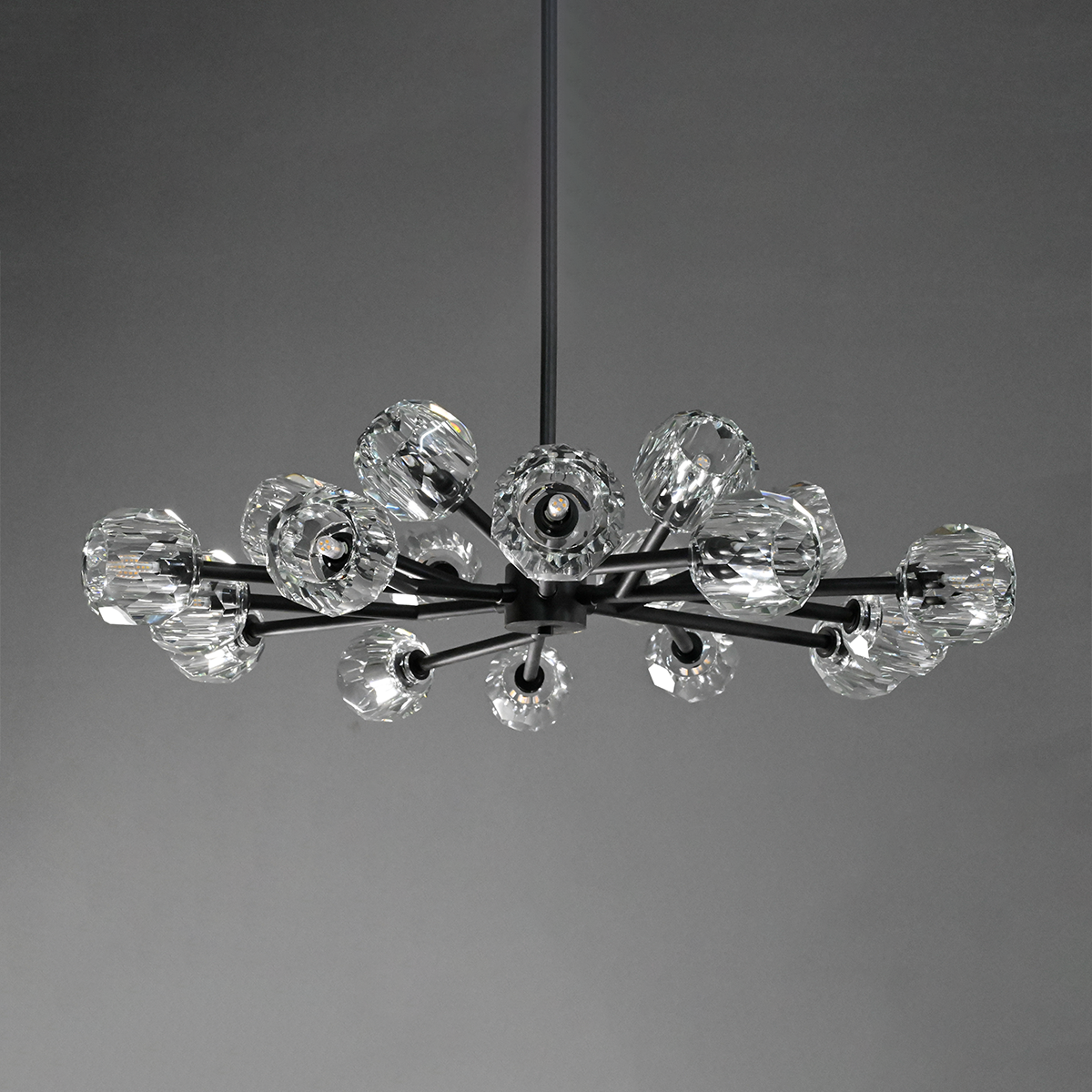 Bille De Crystal Ball Round Chandelier 48"-Meet Lighting