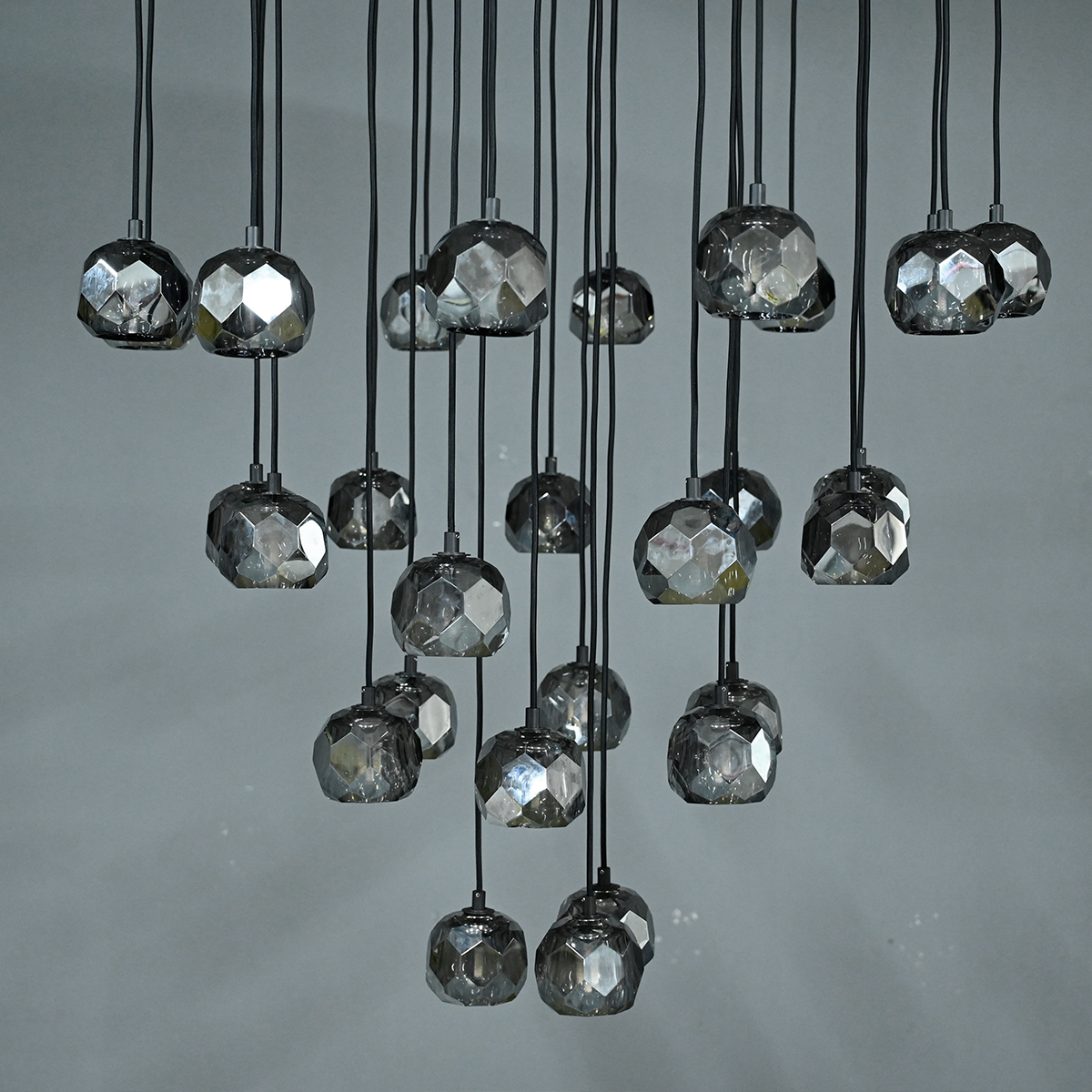 Boule Crystal Round Cluster Chandelier 30"-MEET LIGHTING
