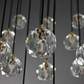 Bille De Crystal Round Cluster Chandelier 30"-Meet Lighting