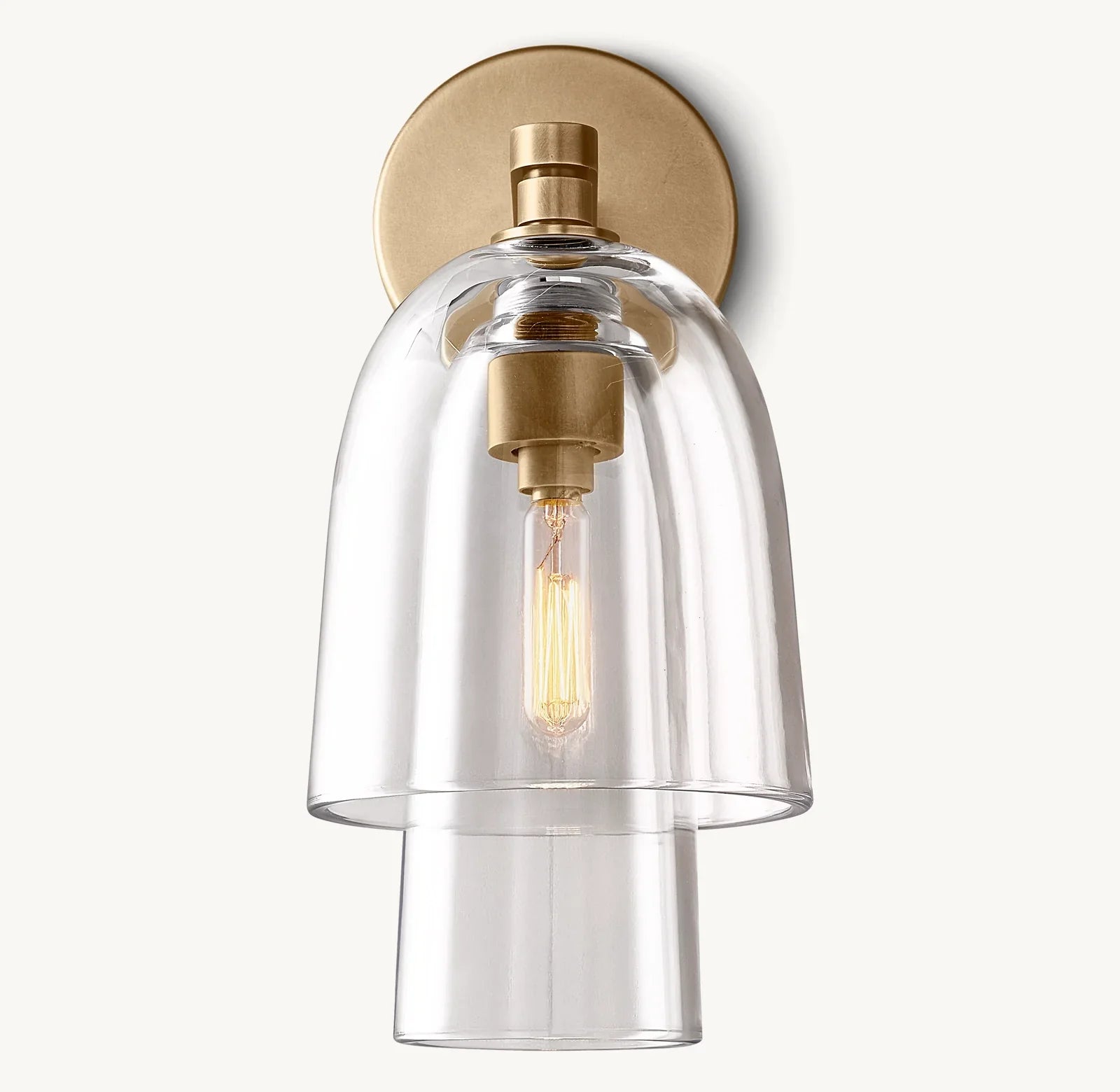 Blom Clear Glass Flute Sconce