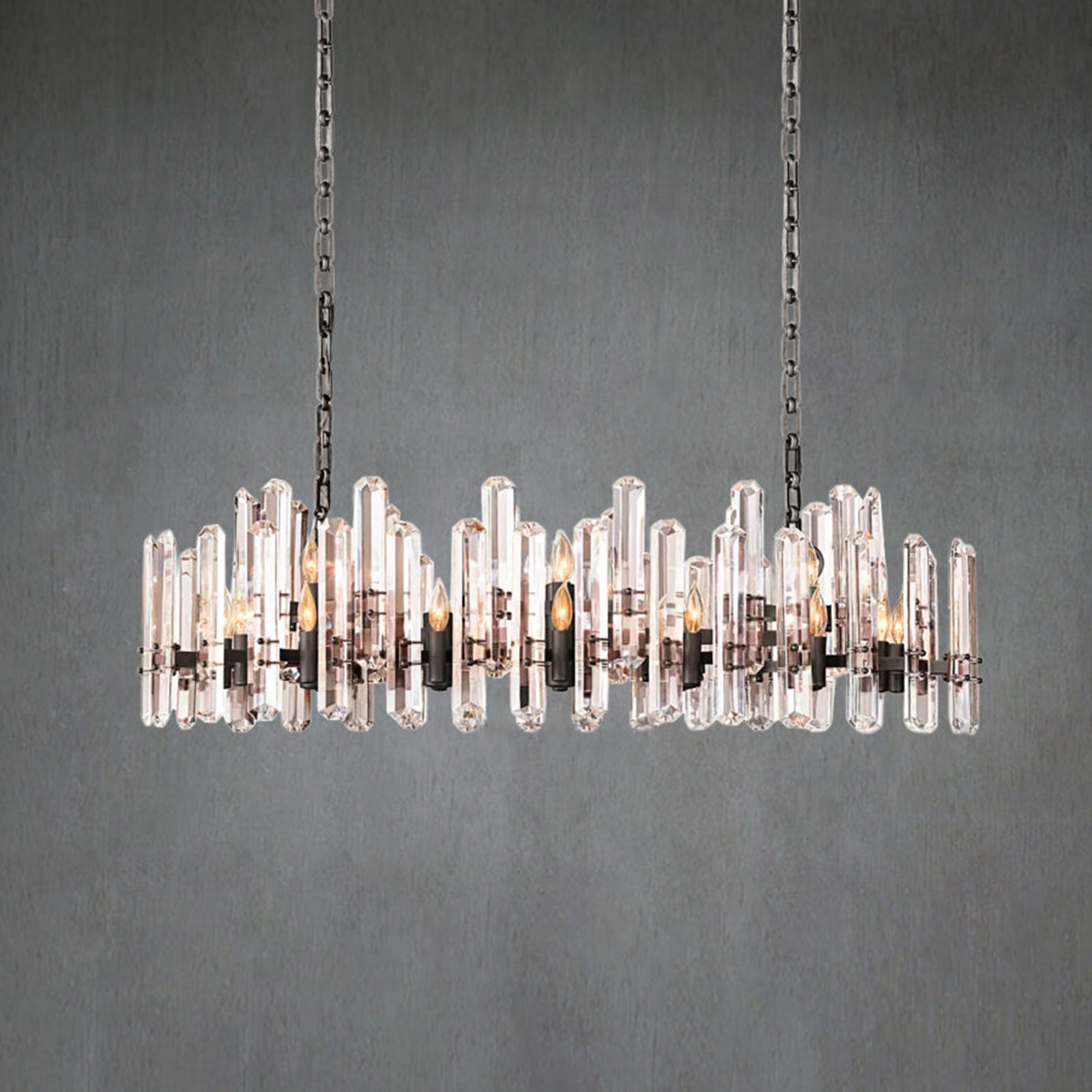 Bonnington Rectangular chandelier 54” 72"-Momo Lighting
