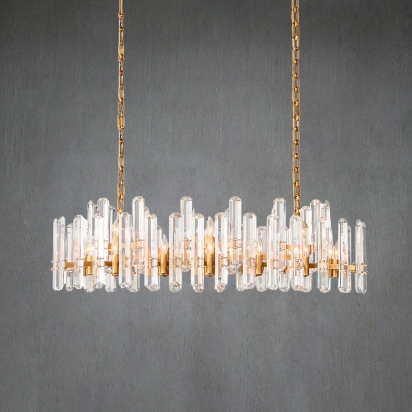 Bonnington Rectangular chandelier 54” 72"-Momo Lighting