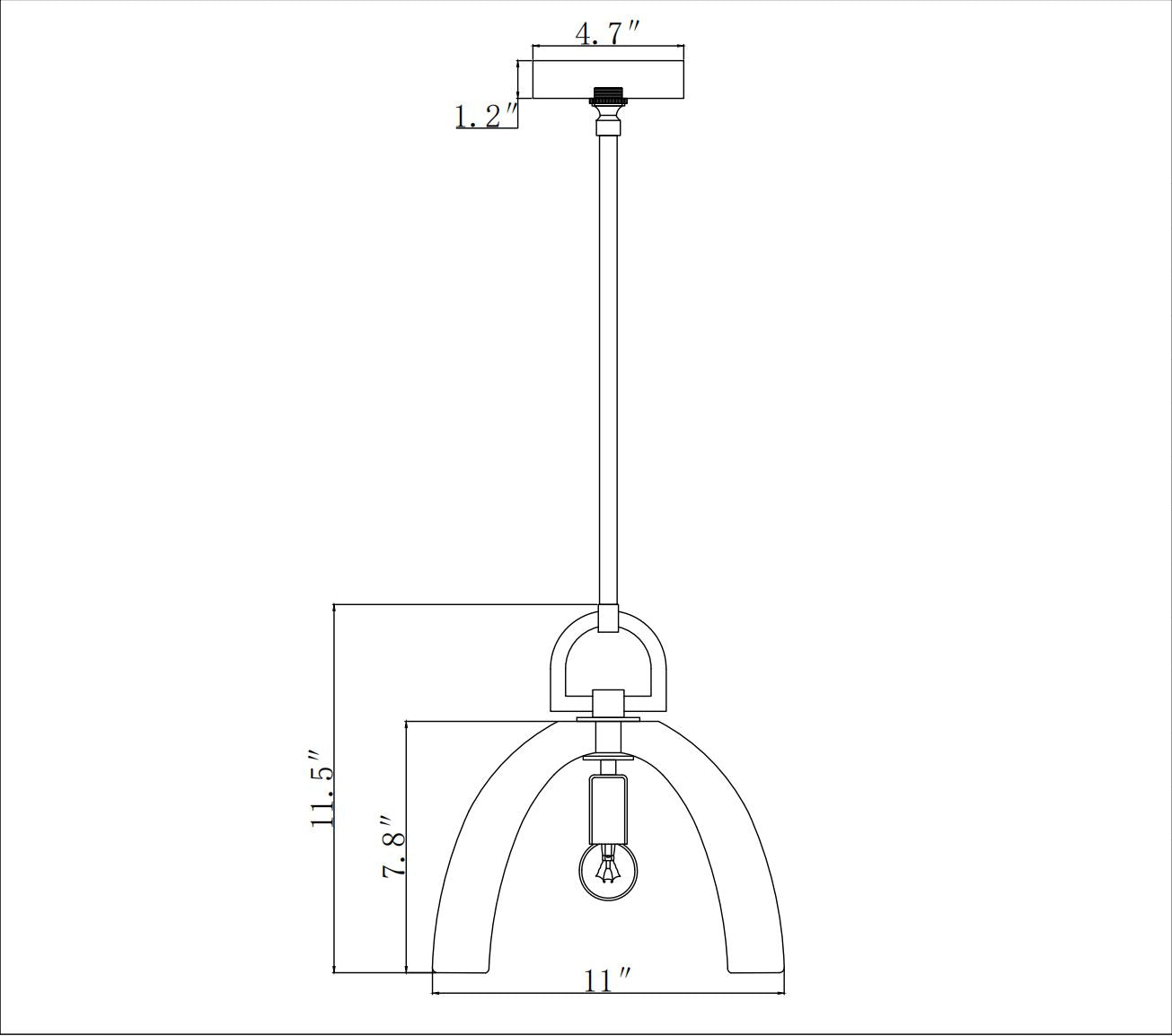 Bota Modern Dome Glass Pendant Light, Pendant Light For Hallway-Meet Lighting