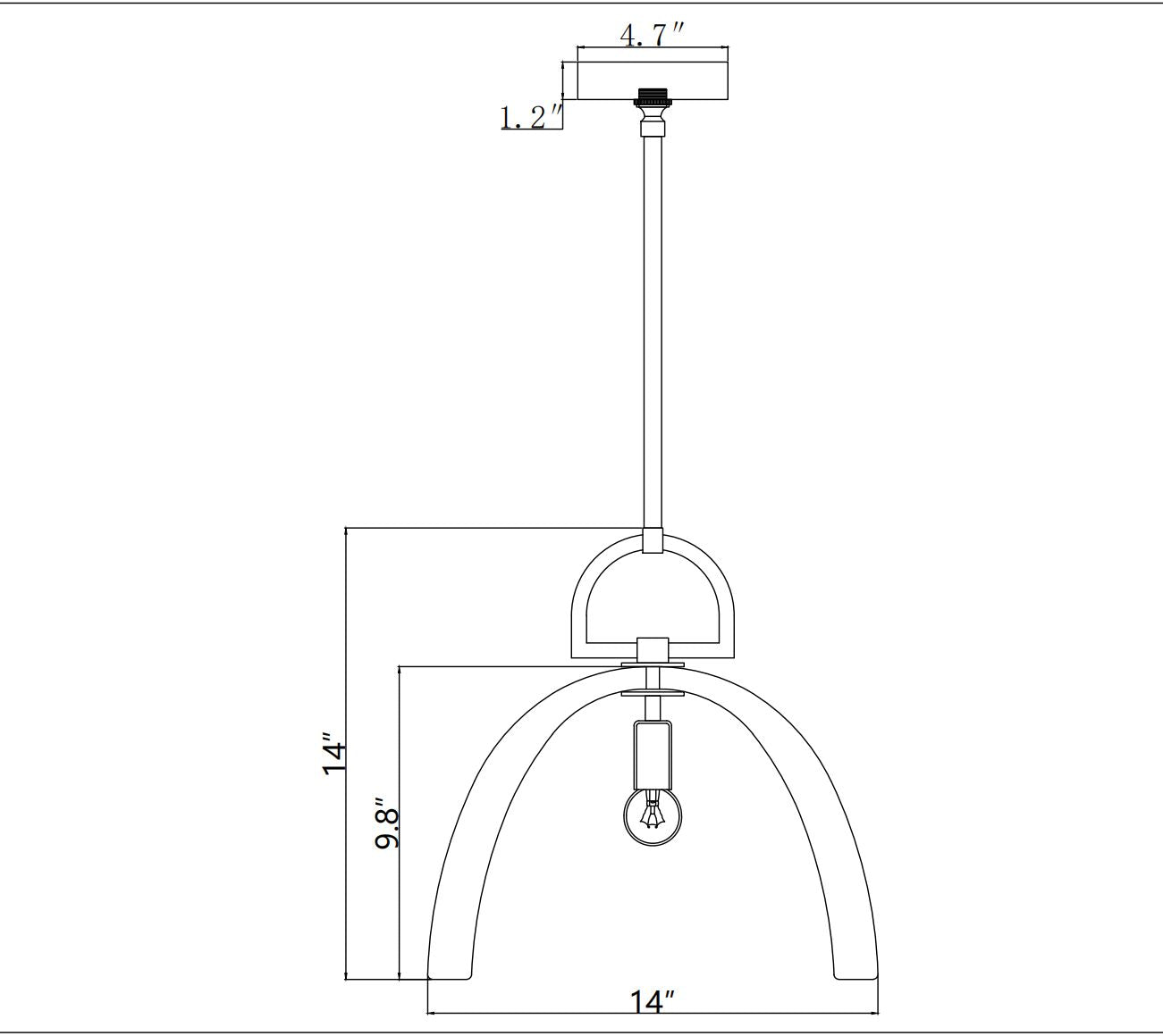 Bota Modern Dome Glass Pendant Light, Pendant Light For Hallway-Meet Lighting