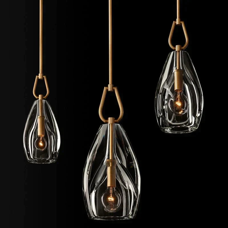 Bota Modern Flute Glass Pendant Light, Pendant Light For Hallway, Kitchen Island Pendant-Meet Lighting