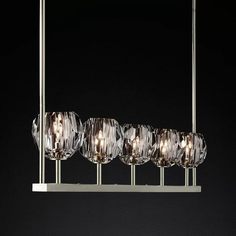 Boule Clear Glass Linear Chandelier 48"-Meet Lighting