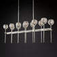 Boule Glass Double Linear Chandelier 60"-Meet Lighting