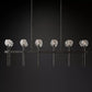 Boule Glass Double Linear Chandelier 60"-Meet Lighting