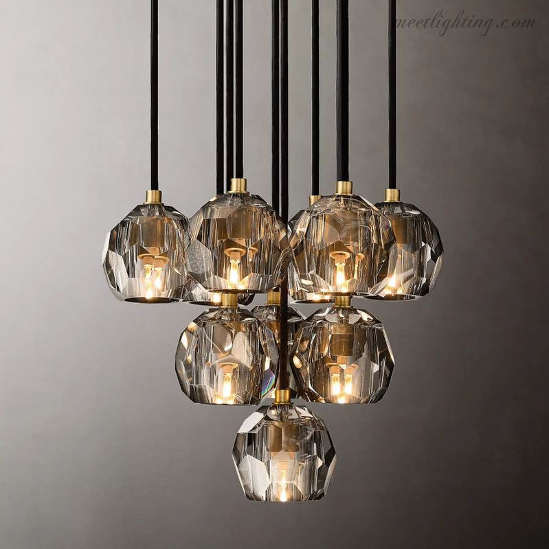 Boule Glass Round Cluster Chandelier 14"-MEET LIGHTING
