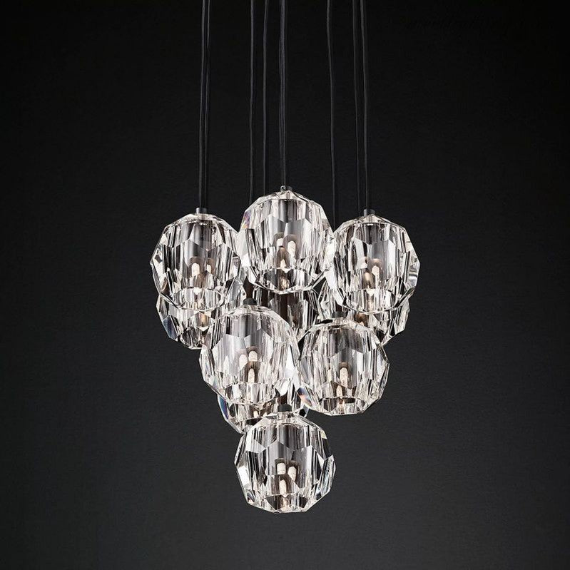 Boule Glass Round Cluster Chandelier 14"-MEET LIGHTING