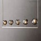 Boule Smoke Glass Linear Chandelier 48"-Meet Lighting