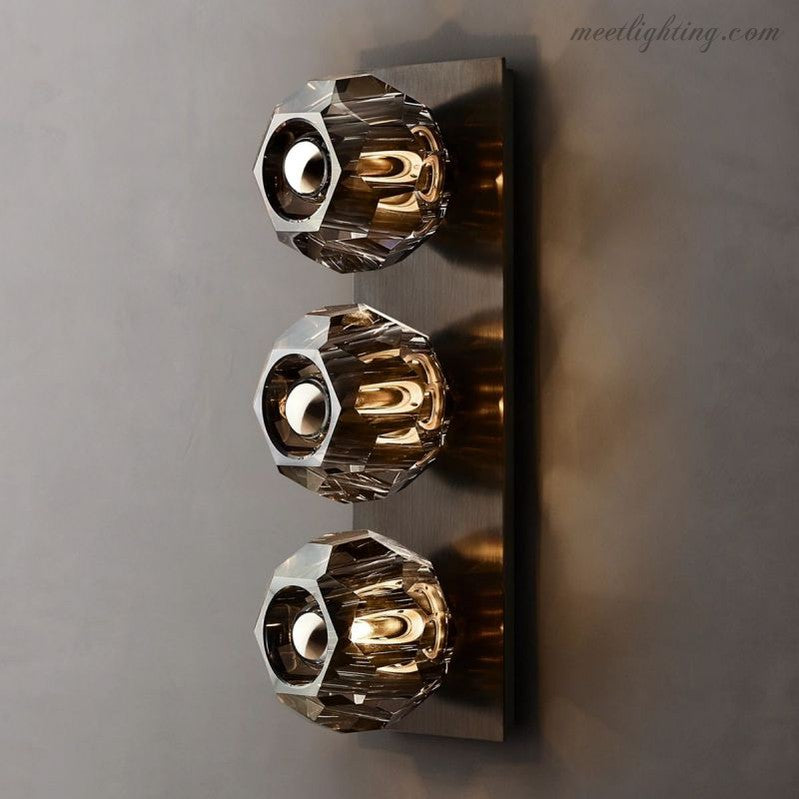 Boule Smoke Glass Linear Wall Lamp (short)-Meet Lighting