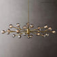 Boule Smoke Glass Oval Chandelier 72"-Meet Lighting