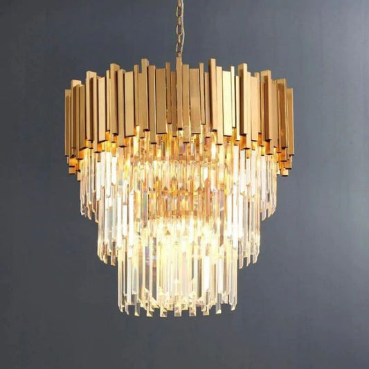 Bourbons Antoine Crystal Round Chandelier-Meet Lighting