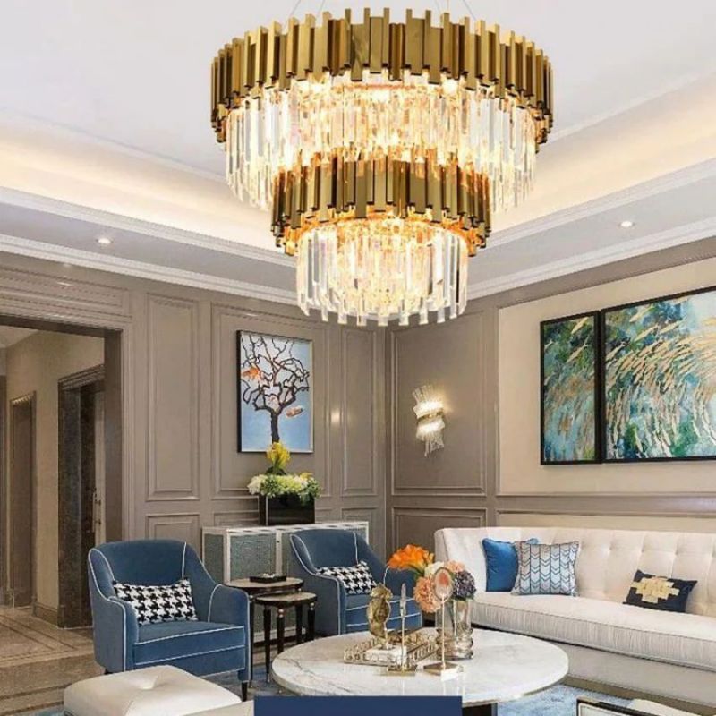 Bourbons Antoine Crystal Round Chandelier-MEET LIGHTING