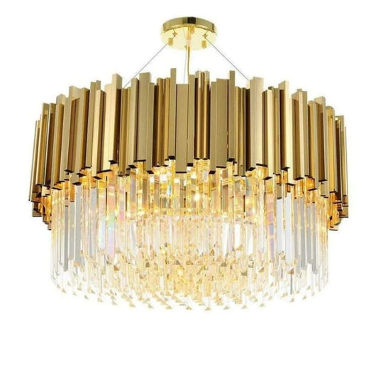 Bourbons Charles Crystal Round Chandelier-Meet Lighting