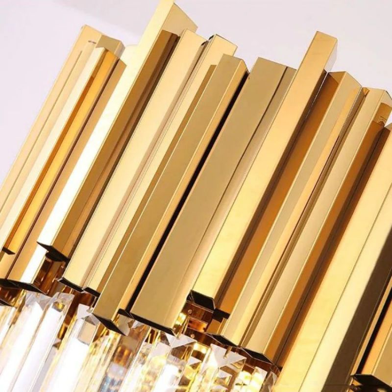 Bourbons Felipe Crystal Oval Chandelier-MEET LIGHTING