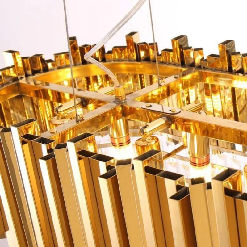 Bourbons Felipe Crystal Oval Chandelier-MEET LIGHTING