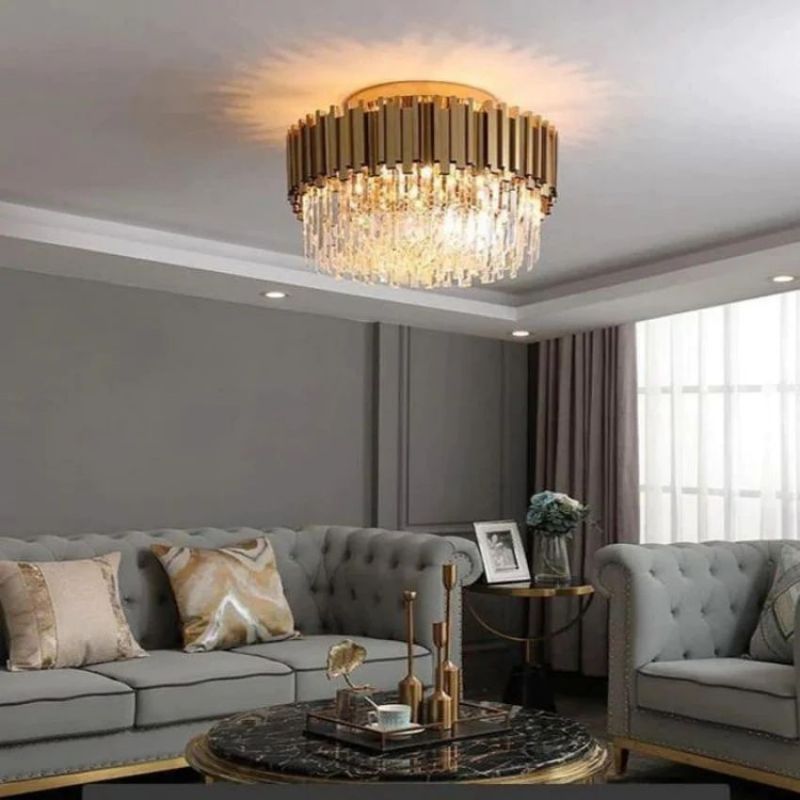 Bourbons Flushmount Chandelier-MEET LIGHTING