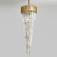 Bourbons Multi Layer Crystal Round Chandelier-Meet Lighting