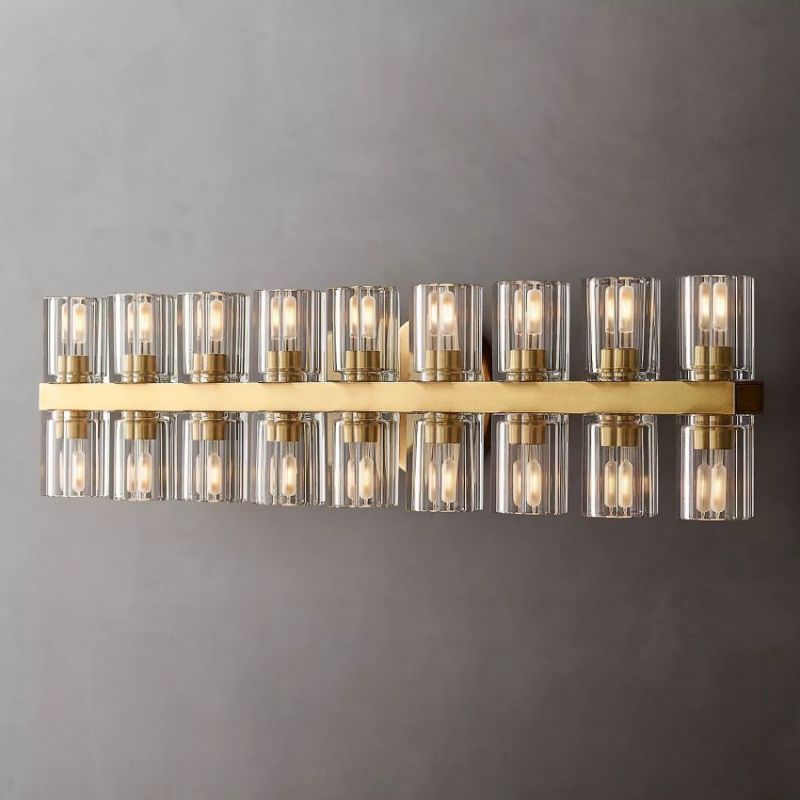 Beliy 18-light Sconce wall sconce for bedroom,wall sconce for dining room,wall sconce for stairways,wall sconce for foyer,wall sconce for bathrooms,wall sconce for kitchen,wall sconce for living room Rbrights Lacquered Brass  