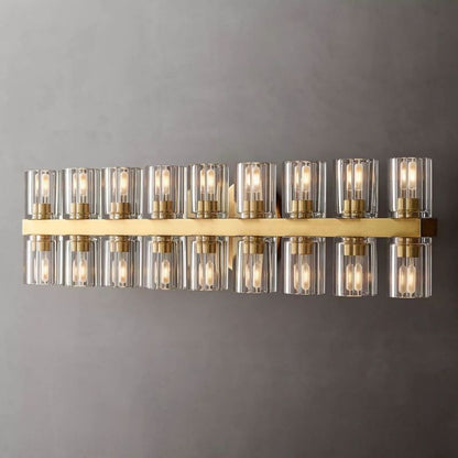 Beliy 18-light Sconce wall sconce for bedroom,wall sconce for dining room,wall sconce for stairways,wall sconce for foyer,wall sconce for bathrooms,wall sconce for kitchen,wall sconce for living room Rbrights Lacquered Brass  