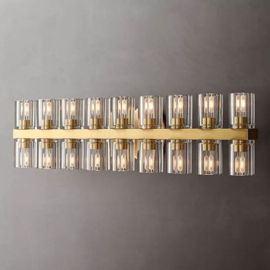 Beliy 18-light Sconce wall sconce for bedroom,wall sconce for dining room,wall sconce for stairways,wall sconce for foyer,wall sconce for bathrooms,wall sconce for kitchen,wall sconce for living room Rbrights Lacquered Brass  