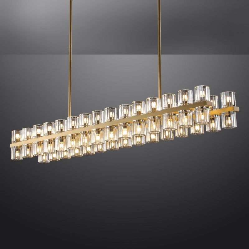 Beliy Crystal Rectangular Chandelier 72" chandeliers for dining room,chandeliers for stairways,chandeliers for foyer,chandeliers for bedrooms,chandeliers for kitchen,chandeliers for living room Rbrights   