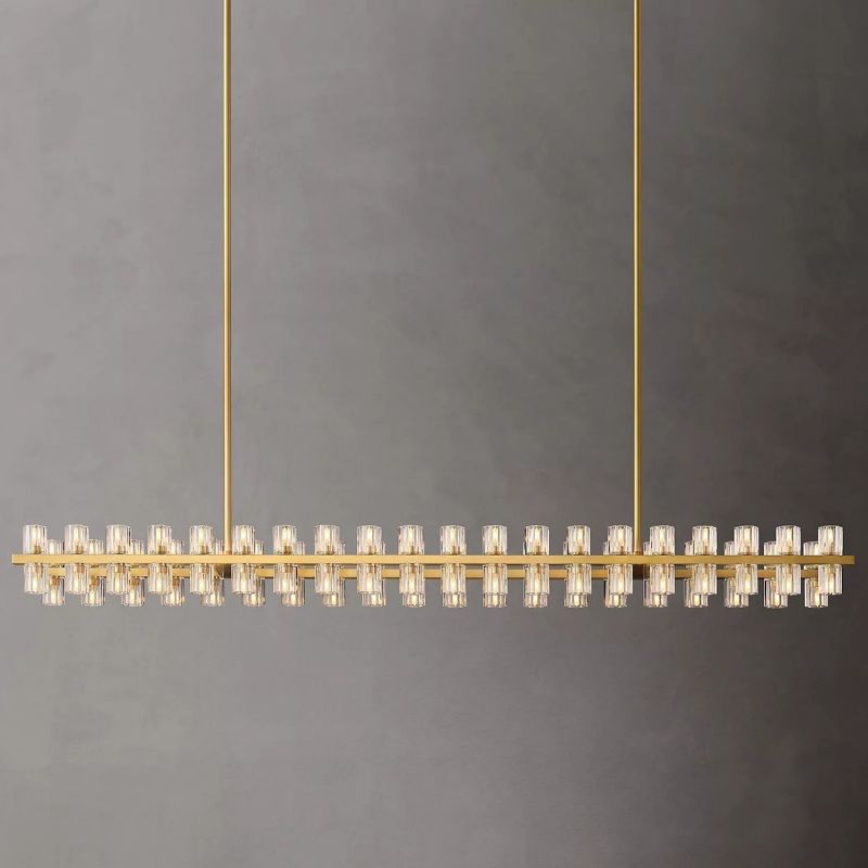 Beliy Crystal Rectangular Chandelier 72" chandeliers for dining room,chandeliers for stairways,chandeliers for foyer,chandeliers for bedrooms,chandeliers for kitchen,chandeliers for living room Rbrights   