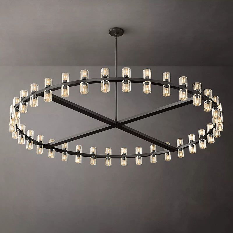 Beliy Crystal Shades Round Chandelier 60" chandeliers for dining room,chandeliers for stairways,chandeliers for foyer,chandeliers for bedrooms,chandeliers for kitchen,chandeliers for living room Rbrights   