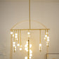 Brass Glass Drop Chandelier-Meet Lighting