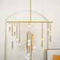 Brass Glass Drop Chandelier-Meet Lighting