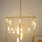 Brass Glass Drop Chandelier-Meet Lighting