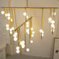 Brass Glass Drop Chandelier-Meet Lighting