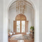 Brass Glass Drop Chandelier-Meet Lighting