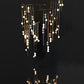 Brass Glass Drop Chandelier-Meet Lighting