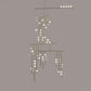 Brass Glass Drop Chandelier-Meet Lighting