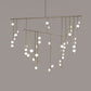 Brass Glass Drop Chandelier-Meet Lighting