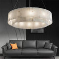 Brendra Alabaster 2-Tier Round Chandelier-MEET LIGHTING