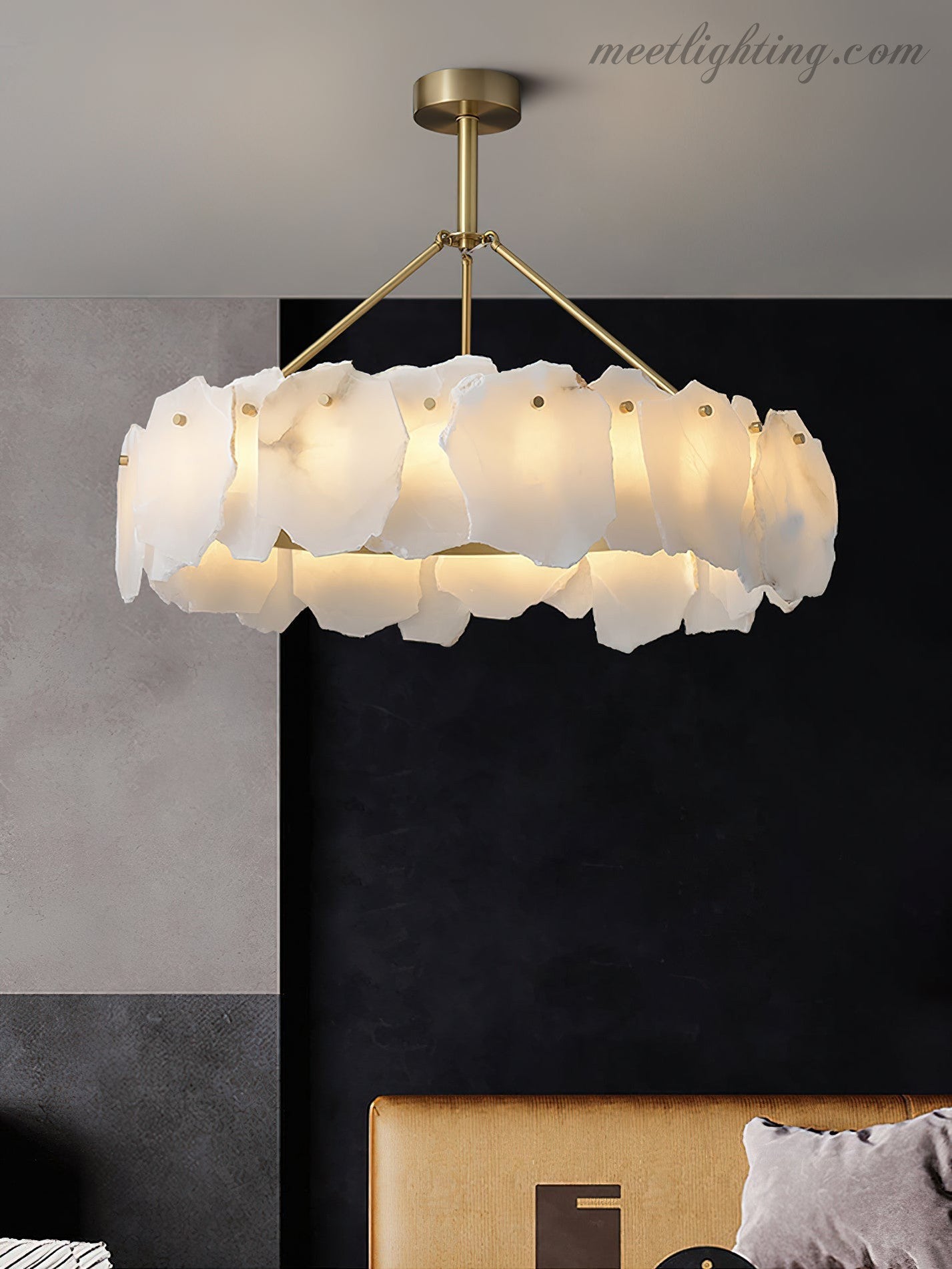 Burton Alabaster Chandelier-Meet Lighting