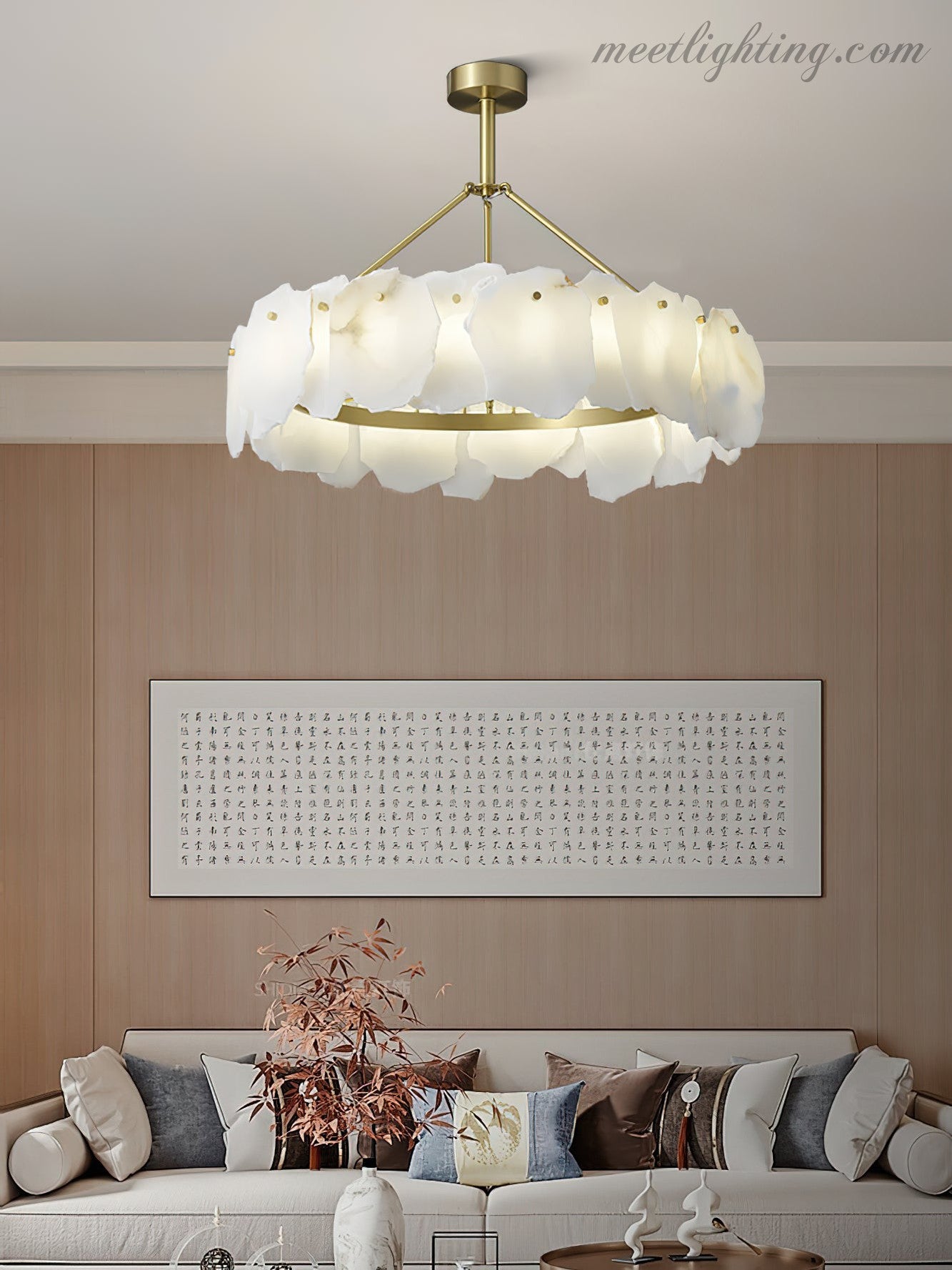 Burton Alabaster Chandelier-Meet Lighting